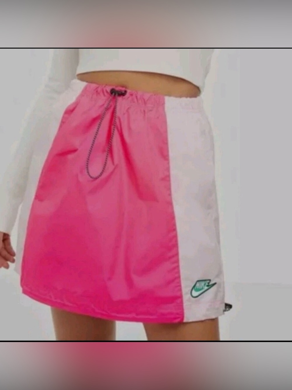 New Nike Sportswear Icon Clash Light Woven Mini Skirt Pink ColorBlock Size S NWT